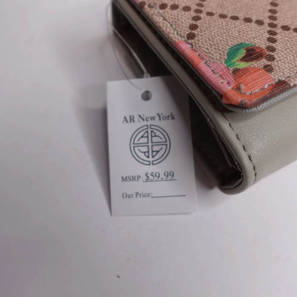 Women's AR New York Wallet, One Size, Gray Floral NWT $59